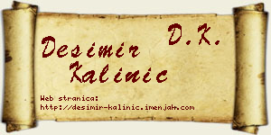 Desimir Kalinić vizit kartica